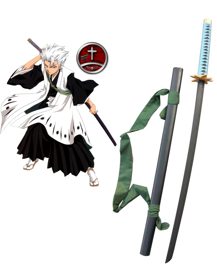 Bleach Hitsugaya Toushirou Zanpakutou Hyourinmaru Cosplay Wooden Weapons